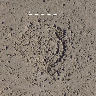 Figure 6. Aerial view of one of the circular structures documented in sector 2.
